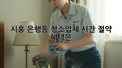 시흥 은행동 청소업체, 시간 절약 혜택은?
